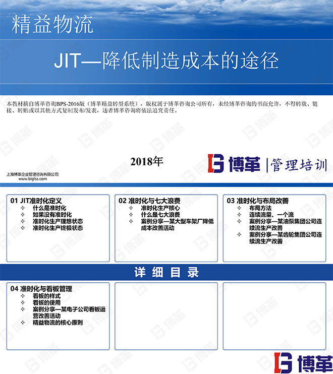 精益物流之JIT精美教材目錄 精益物流之JIT精美教材目錄